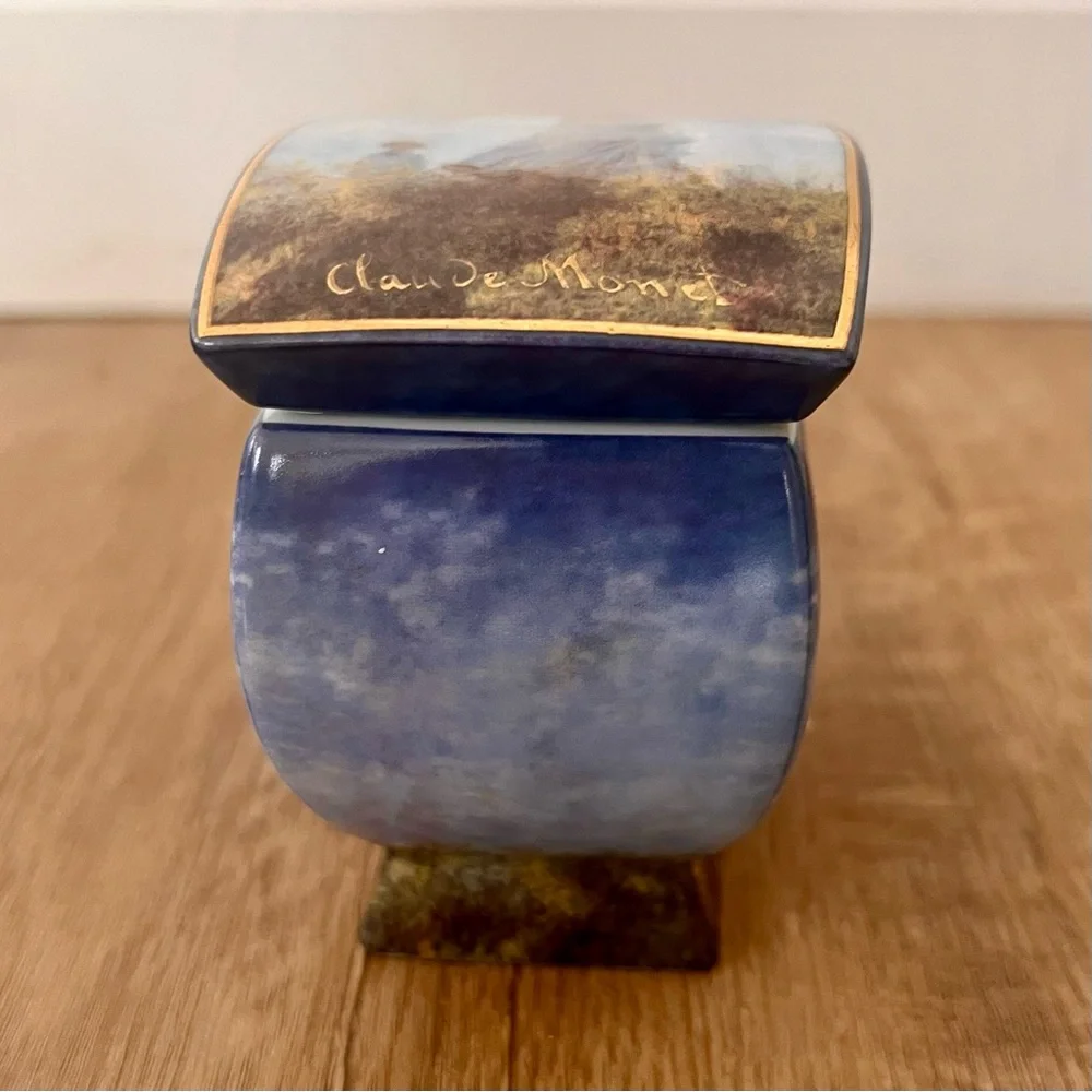 GOEBEL 'CLAUDE MONET' PORCELAIN TRINKET / JEWELRY BOX - ARTIS‎ ORBIS GERMANY VTG